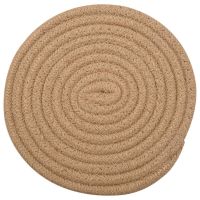 Round Braided Placemats Set of 6 Handmade 7 Inch Heat Resistant Thick Hot Pads Mats Coaster