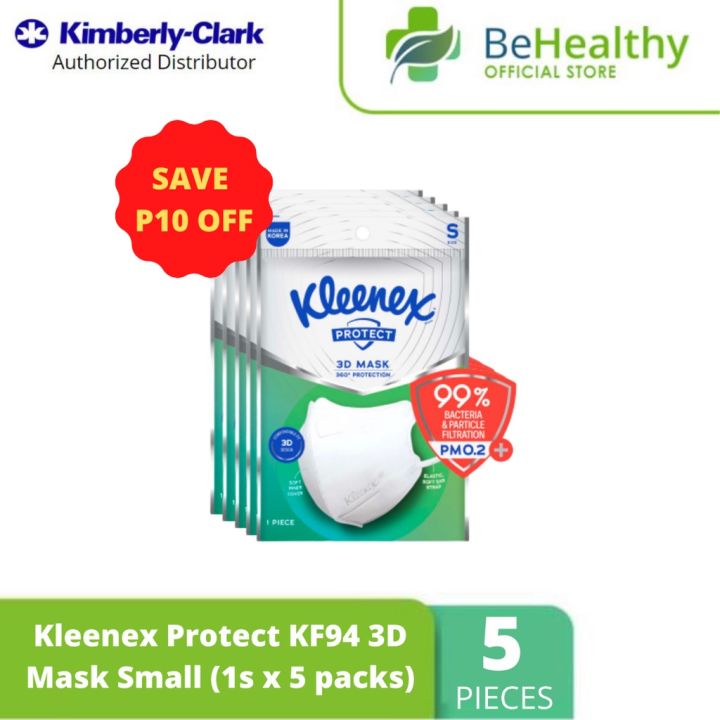 Kleenex Protect KF94 3D Mask Small (1 Piece x 5 Packs) | Lazada PH