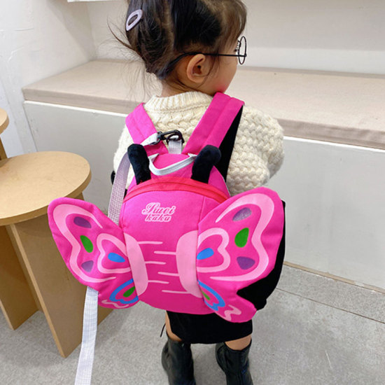 Iqangel ba lô chống thất lạc cho bé gái hình bướm nhỏ mới túi đi học dễ - ảnh sản phẩm 2