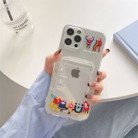 ☼ Transparent Little Monster Clear Card Bag Phone Case For Vivo Y17 Y12 Y15 Y11 2019 Y20 2021 Y12S Y20i Y50 Y30 Y30i TPU Cover