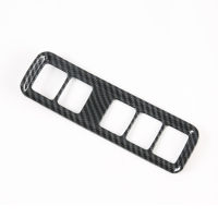 for Navara NP300 2016-2021 Carbon Fibre Car Headlight Switch Button Cover Trim Decorative Frame Accessories