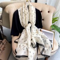 LUCY Fashion Scarf 180 * 90cm silk scarf womens long Cape flower print scarf silk hand scarf