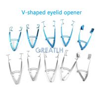 eChenZiWoDianZiKeJiYo Titanium/stainles Steel Barrableeye Speculums Opener Veterinary Ophthalmic Surgical Instruments