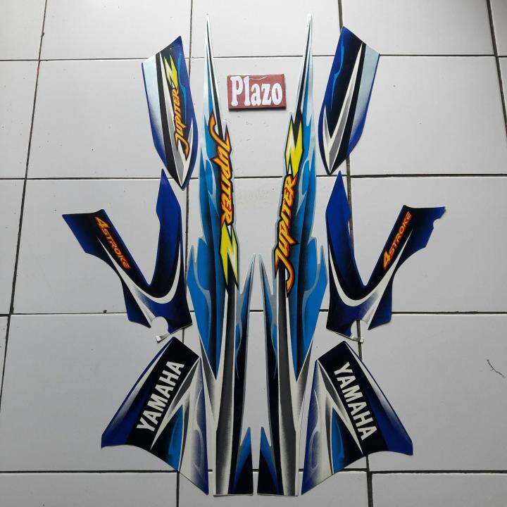 striping motor / stiker yamaha jupiter z 2005 biru | Lazada Indonesia