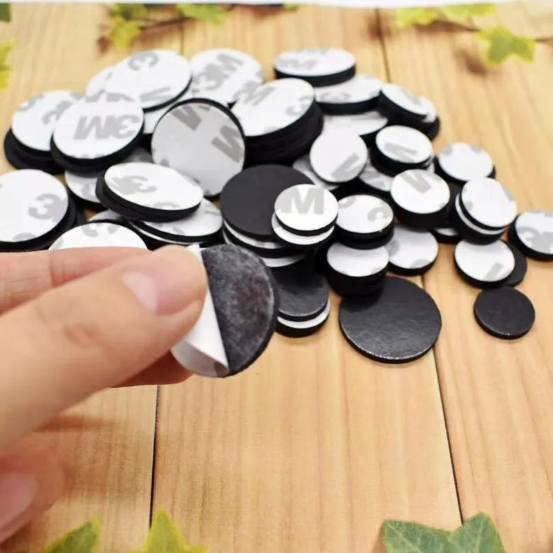 10pcs Self Adhesive Magnetic 15x2mm 25x2mm 30x1mm Round Rubber