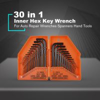 30in1ด้านในHexประแจ/Allenประแจ/ไขควงหกเหลี่ยม (0.7-10มม.15 PCSเมตริกHex Key + 0.028 -3/8อังกฤษขนาด15 PCS SAE Hex Key)