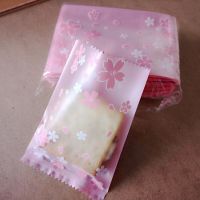 【DT】 hot  100PCS Cherry Blossom Bag Newly Scrub Foundation Machine Sealing Egg Yolk Crisp Snowflake Packaging Bag DIY Cookie Bags