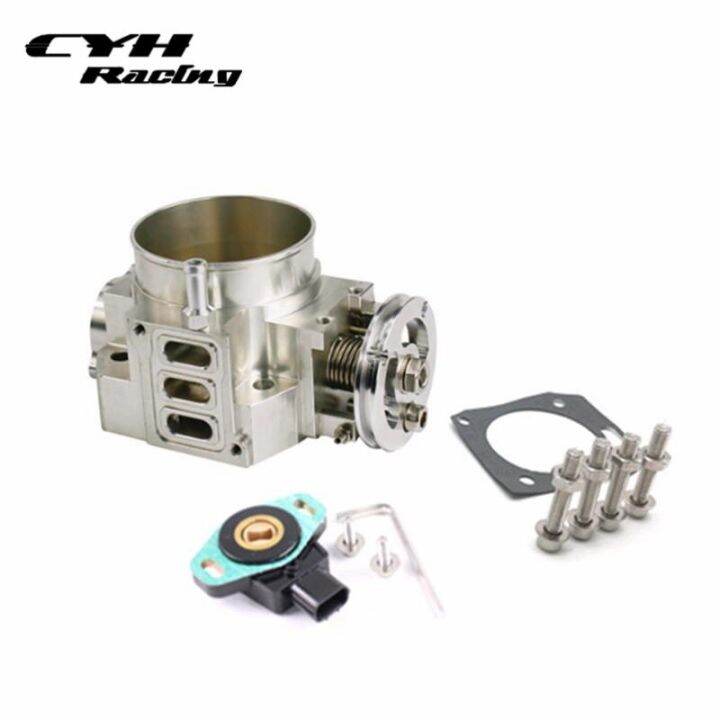 70MM Aluminum Intake Manifold Throttle Body + TPS For Honda Civic Si KSeries K20 K20A Engine