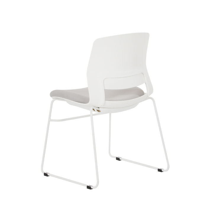 modernform-เก้าอี้สัมมนา-เก้าอี้อเนกประสงค์-รุ่น-esn-ขาu-สีขาว-เฟรมพลาสติกสีขาว-เบาะหุ้มผ้าสีเทา