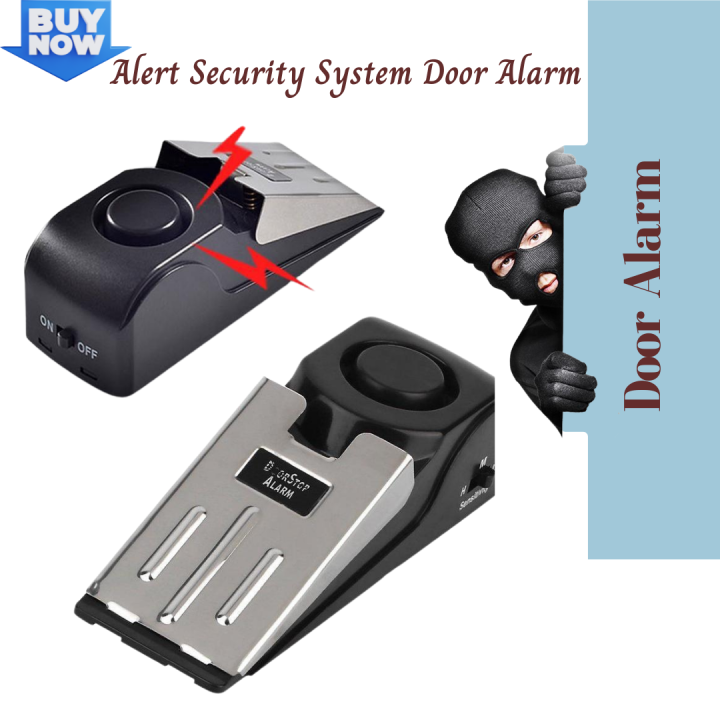 Door Stopper Alarm - Portable Security Anti Theft Device Home Wedge 