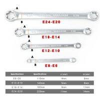 4ชิ้นดาว/ตัวเมียคู่ทอเร็กซ์/อี-ประแจแหวนชุดประแจ E6-E24ประแจกุญแจกระบอกเปลี่ยนหัวหกเหลี่ยมสองด้านแบบ E-Type