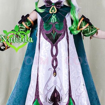 Nahida Cosplay Costume Genshin Impact Adult Carnival Uniform Wig Anime Halloween Costumes Women Game Lesser Lord Kusanali