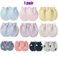 Winter Warm Cotton Gloves Baby Anti Scratching Mittens Solid Color Baby Face Protection Anti Grasping Mittens Gloves For Newborn