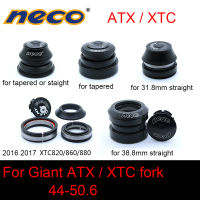 Neco Bike Headset for Giant Atx Xtc Od2 44 50.6 Mm Mtb Bike Mountain Bearing Headset Straight Tapered Fork 28.6 31.8 38.1 33