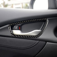 【cw】 Applicable 10 Ten Generation Civic Civic Inner Door Handle Bowl Handle Carbon Fiber Sticker Frame Honda Car Interior Design Modification Accessories ！