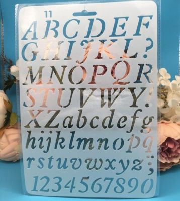 ใหม่4ชิ้น/ล็อต27ซม. อักษรตัวอักษรงานฝีมือแบบทำมือสแค็บบุ๊กกิ้งแสตมป์ปิ้งภาพวาดลายฉลุแบบลายนูนแม่แบบการ์ดอัลบั้ม