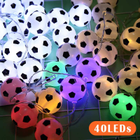 6เมตร40Led ไฟสตริงฟุตบอลฟุตบอลรูปนางฟ้าไฟ LED ตกแต่งแขวนไฟสำหรับคริสต์มาสเทศกาลภาคีตกแต่ง