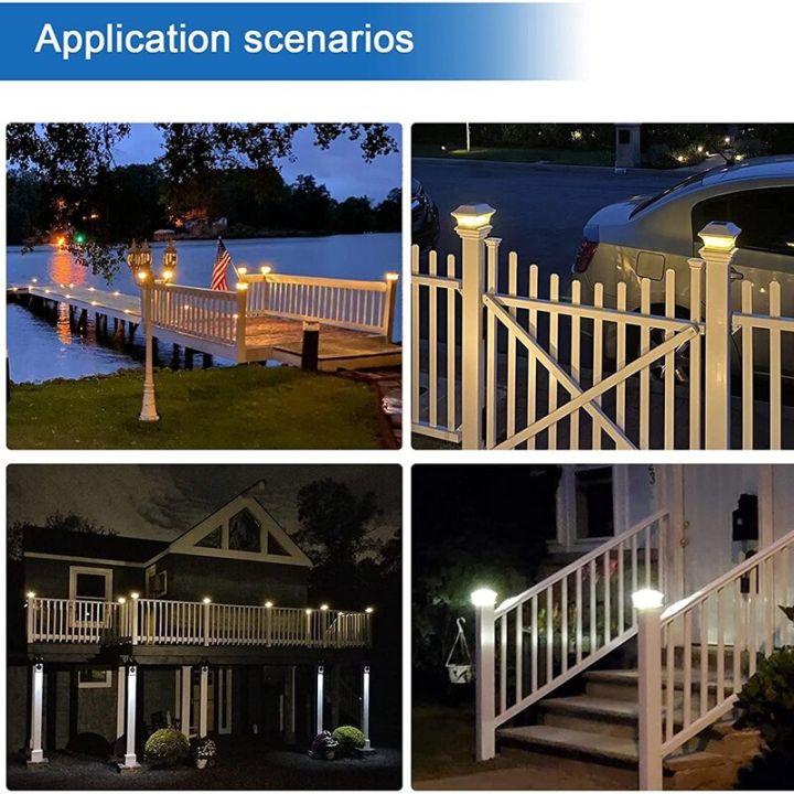 solar-post-cap-lights-2-lighting-modes-led-deck-fence-cap-lights-for-4x4-wooden-posts-garden-decoration-warm-led-strip-lighting