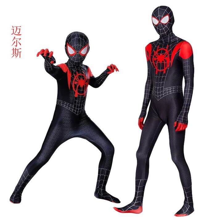 new-miles-far-from-home-marvel-cosplay-costume-zentai-spiderman-costume-superhero-bodysuit-spandex-suit-for-kids-adult