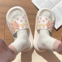 Yasuk AllSeason Summer Womens Casual Simple Indoor Outside Home Slippers Non-Slip Cute Bow Dot Versatile Super Soft