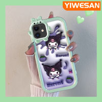 เคส Chenyyka สำหรับ iPhone 11 11 Pro 11 Pro Max ดีไซน์ใหม่ลายการ์ตูนน่ารัก Kuromi กระต่ายสีสันสดใสเลนส์กล้องถ่ายรูปป้องกันสัตว์ประหลาดน้อยน่ารักเคสมือถือกันกระแทกและรอยขีดข่วนเคสป้องกัน