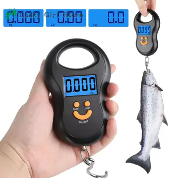 Digital Fish Scale fishing weights Scale, hanging scale digital weight  Backlight LCD Display 110lb/50kg Electronic Balance Digital Fishing Postal