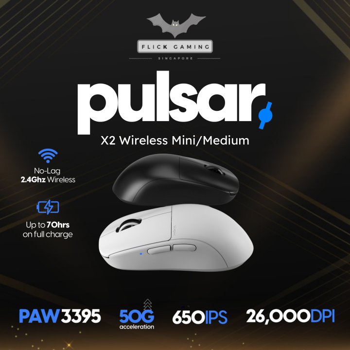 Pulsar Gaming Gear X2 Wireless Medium/Mini Black/White | Lazada