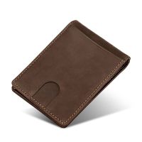 Genuine Leather Mens Wallet with Cash Holder RFID Blocking Credit Card Holder Slim Casual Male Money Clip Cartera Hombre Card Holders