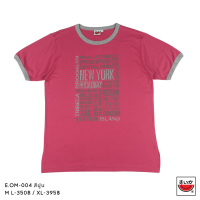 เสื้อแตงโม (SUIKA) เสื้อยืดคอกุ้นกลมกุ้นแขนสั้นลายพิมพ์ลาย NEW YORK ( E.OM-004 )