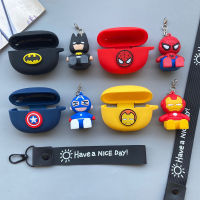 Spidermans Bat-Mans กัปตันอเมริกาสำหรับ MI FlipBuds Pro ซิลิโคนหูปลอกการ์ตูนไร้สายบลูทูธหูฟังเคสป้องกันการล่มสลายนิ่มน่ารักจี้