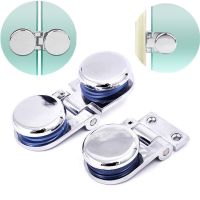 Zinc alloy glass fix clamps 6-12mm glasplate Bilateral Clip door hinge for cupboard cabinet connection holder Furniture hardware Door Hardware  Locks