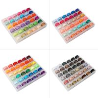 【CC】 Household transparent plastic bobbin box with 36-color sewing thread 144-color ribbon set