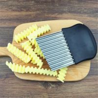 Fashion model shop Stainless steel Corrugated Potato Vegetable Carrot Crinkle Wavy Cutter Slicer