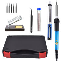 Adjustable Temperature Electric Soldering Iron Kit 220V 110V 60W with Multimeter Electrician Soldering Repair Tool