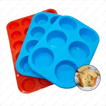 Anaeat Silicone Muffin Pan set- Regular 12 Cups Cupcake Tray, Non