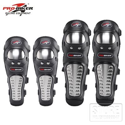 4PcsSet Motorcycle Kneepad Stainless Steel Moto Elbow Knee Pads Motocross Racing Protective Gear Protector Guards Kit