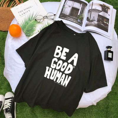 Be A Good Human Bangtan T Shirts Loose Korean Creative Print Tee Shirt 100% cotton T-shirt