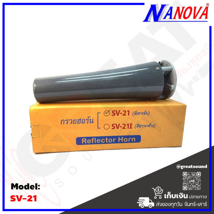 nanova-sv-21-กรวยฮอล์นอลูมีเนียม-สำหรับปากฮอร์น-21-นิ้ว-พร้อมหูประกบ-ขาฮอร์น-ราคานี้เป็นราคาต่อ-1-ตัว