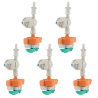 5pcs Rotating Sprinklers With Anti-drip Device Hanging Sprayer Garden Irrigation Micro Drip Spray Nozzle