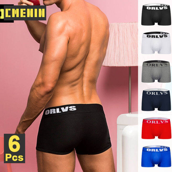 cmenin-orlvs-6pcs-ใหม่ผ้าฝ้ายผู้ชายกางเกง-bxoers-กางเกงขาสั้นเอวต่ำกางเกงในชายเซ็กซี่ชุดชั้นในชายนักมวยกางเกง-sexi-or125