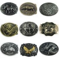 Retro Metal Carving Eagle West Cowboy Belt Buckle Super Cool Male Logo Jeans Accessories Fit 3.8CM-4CM Belt Best Man Gift Belts