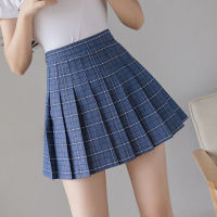 Pleated skirt Womens short skirt High waist Korean version New skirt Female summer autumn Plus embroidery size a-line skirt