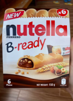 ขายดีที่สุด‼️ Nutella B-Ready เวเฟอร์อบกรอบสอดไส้นูเทลล่า (1 กล่อง มี 6 ชิ้น) ขนมนำเข้า อร่อยนูเทลล่าเต็มคำ มันต้าชมากแม่‼️