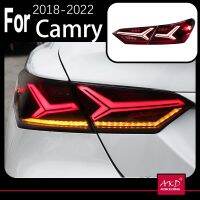 โมเดลรถยนต์ AKD สำหรับ Toyota Camry EX ไฟท้าย2018-2022พร้อมสัญญาณเลี้ยวต่อเนื่องภาพเคลื่อนไหวเบรกประภาคาร Faceliftfdhgf