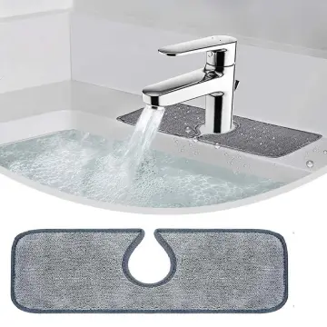 1pcs Kitchen Sink Splash Guard Counter Faucet Mat 3 styles, Soft Diatom Mud  Non-Slip Drain Pad Quick Dry Mat, Faucet Splash Catcher Countertop  Absorbent Sink Protectors for Kitchen, Bathroom,Sink Mat, Dish Drying