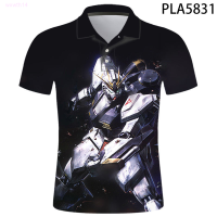 【high quality】  Streetwear Short Sleeve 3d Printed Men Shirts Anime Gundam Fashion Hombre Camisas De Polo Harajuku Ropa Shirts Casual Tops