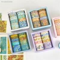 ☑๑☞ 10 Pcs Washi Tape Set Stickers Gold Leaf Masking Tapes Retro Scrapbooking Adhesiva Washitape Sakura Assorted Cintas Decorativas