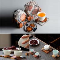 【CW】 Round Resin Coasters Heat-Resistant Placemats Drink Cup Table Insulation Tableware