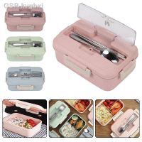 ☋⊙☋ Compartments Microwave Lunch Straw Food Container Men Women Cute With Chopsticks