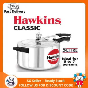 Hawkins CMY50 Contura Pressure Cooker, 5 L, Mustard Yellow